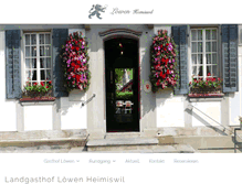 Tablet Screenshot of loewen-heimiswil.ch